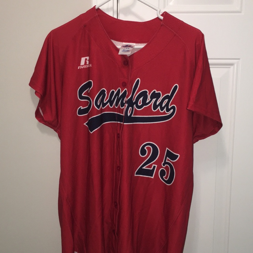 Women’s Samford Baseball Softball Team Jersey L Gem